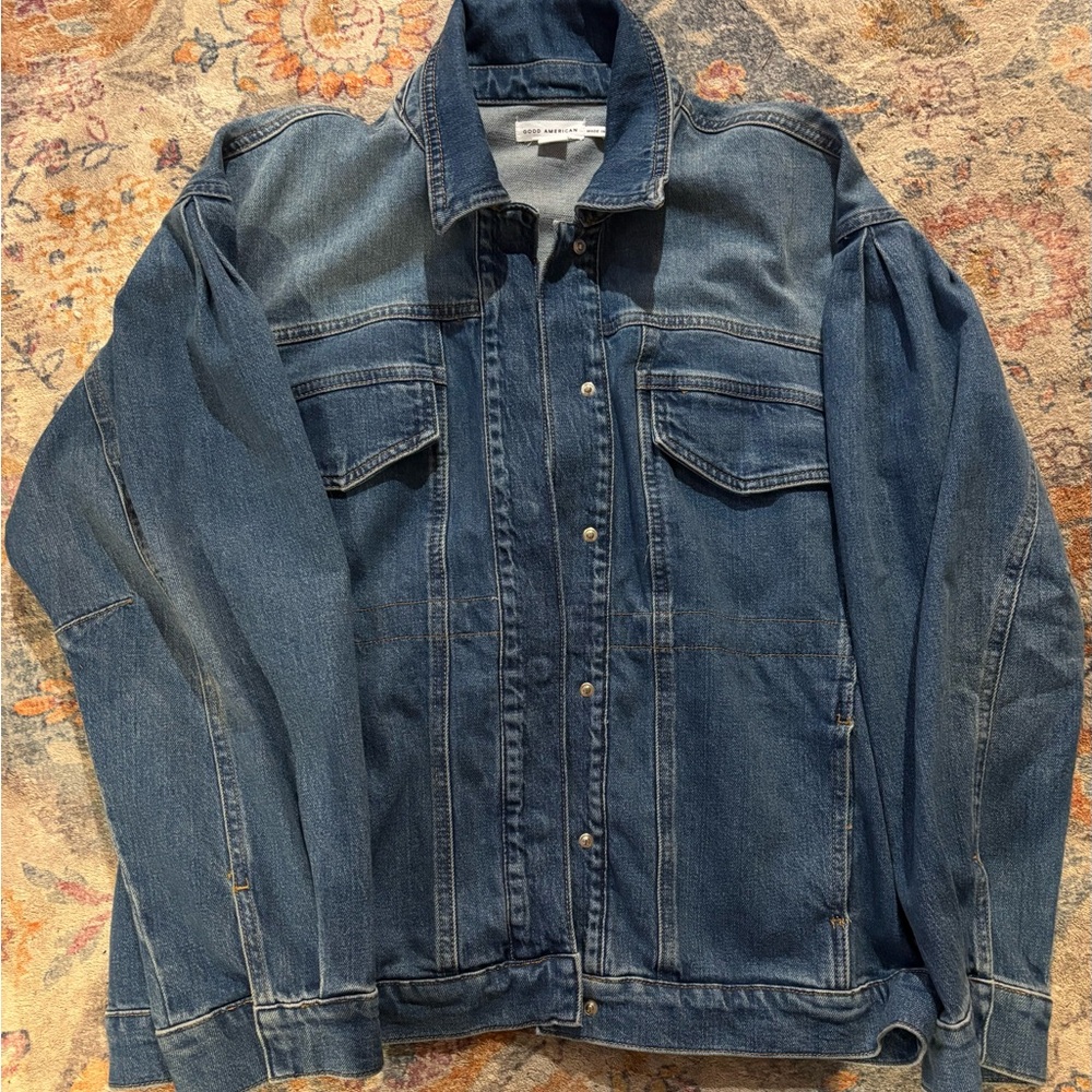 Good American Dark Blue Jean Jacket